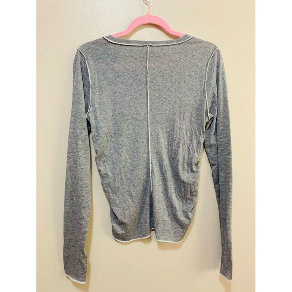 Natural Life Women's Gray Ruched Long-Sleeve Tee size medium - Picture 4 of 4